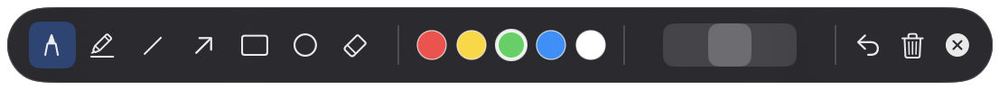 ScreenInkPen floating drawing toolbar